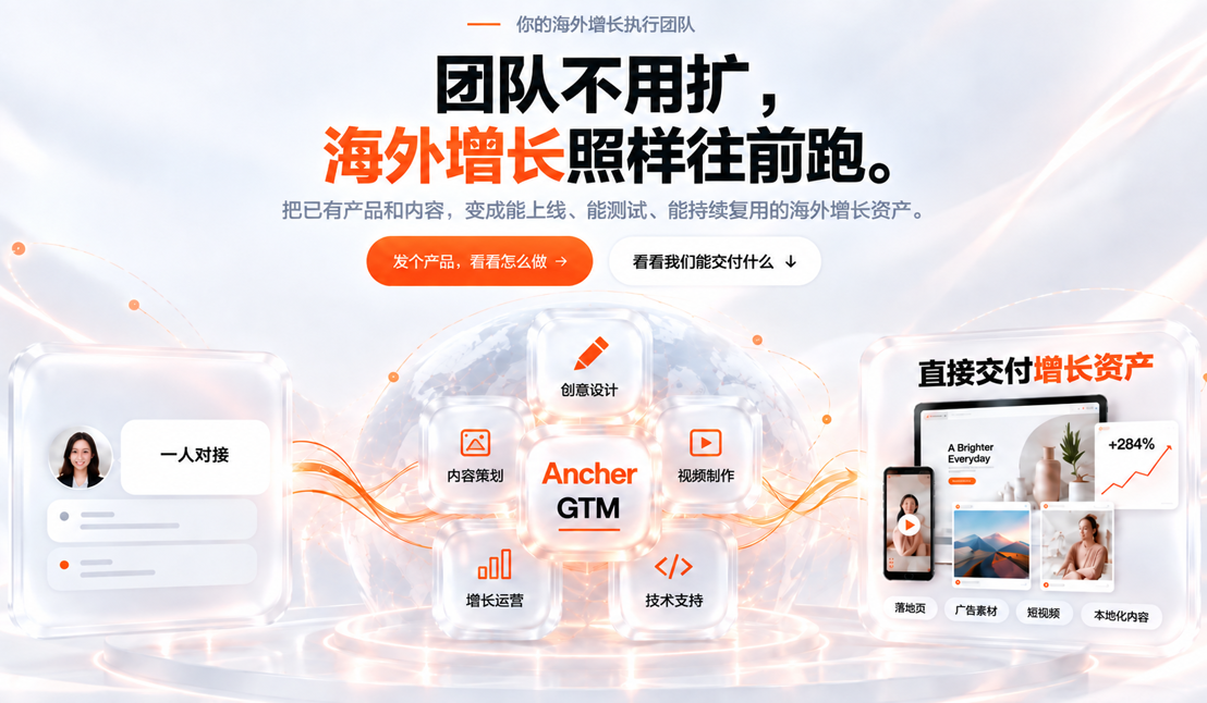 Ancher 海外增长执行团队：一人对接，直接交付增长资产
